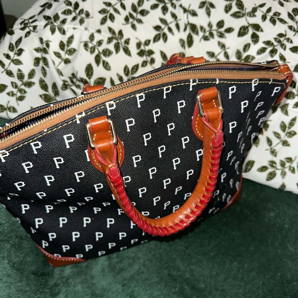 Dooney & Bourke MLB Pittsburgh Pirates Satchel Bag, Black Monogram